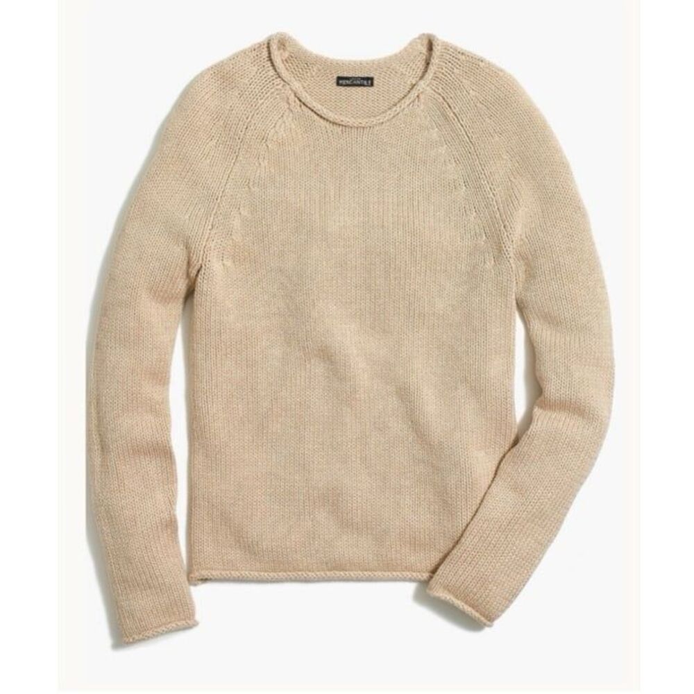 J. Crew Rollneck Pullover Sweater in Heather Camel Size Small